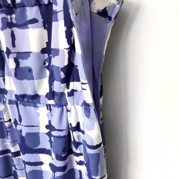 Banana Republic - Blue & Print Fresh Sleeveless Dress - Picture 3 of 7